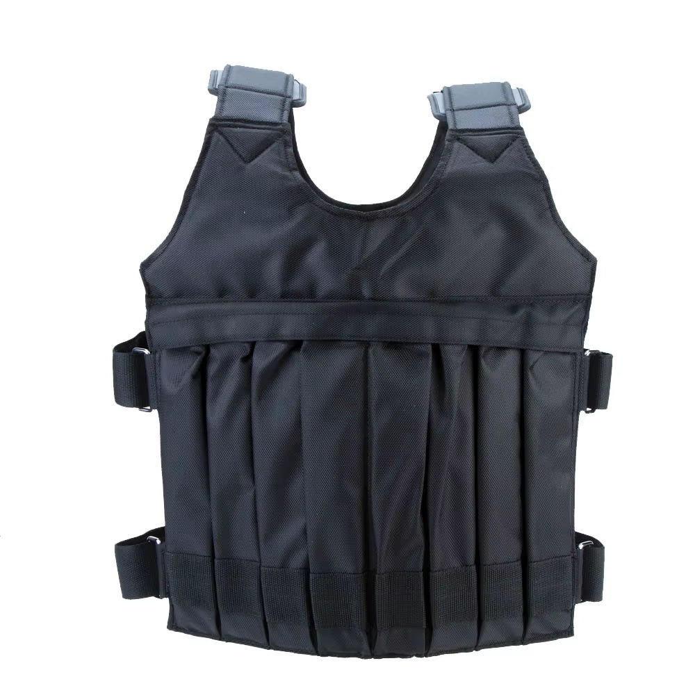 SUTEN 20Kg/50Kg Loading Weighted Vest for Boxing Training Workout Fitness Equipment Adjustable Waistcoat Jacket Sand Clothing