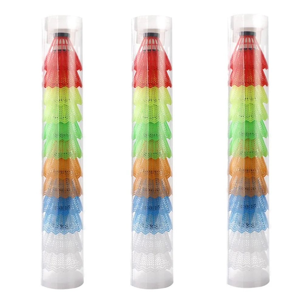 12Pcs Plastic Badminton Shuttlecock Lightweight Badminton for Hitting Practice Portable Badminton for Practice Outdoor Supplies